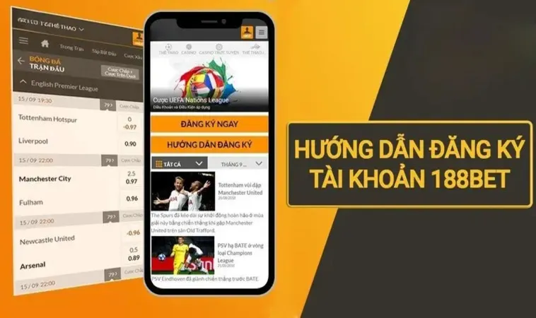 Hướng dẫn đặt cược 188Bet dành cho người mới cực đơn giản 1 Người chơi đăng ký tài khoản là bước đầu hướng dẫn đặt cược 188Bet
