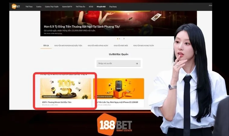 100% Thưởng Khoản Gửi Đầu Tiên- thưởng khủng tại 188bet 100% Thưởng Khoản Gửi Đầu Tiên- thưởng khủng tại 188bet